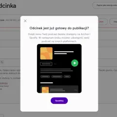 Gotowy odcinek podcastu do publikacji na Spotify. Wpisz kod, aby udostępnić go na platformach.