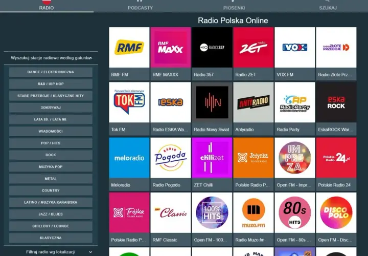Radio Polska Online: RMF FM, Radio Złote Przeboje i inne polskie stacje. Znajdź swoje ulubione radio polskie przeboje!