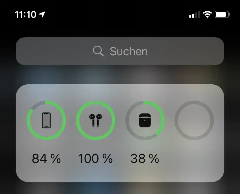 widżet baterii android, ustawienia bluetooth ios