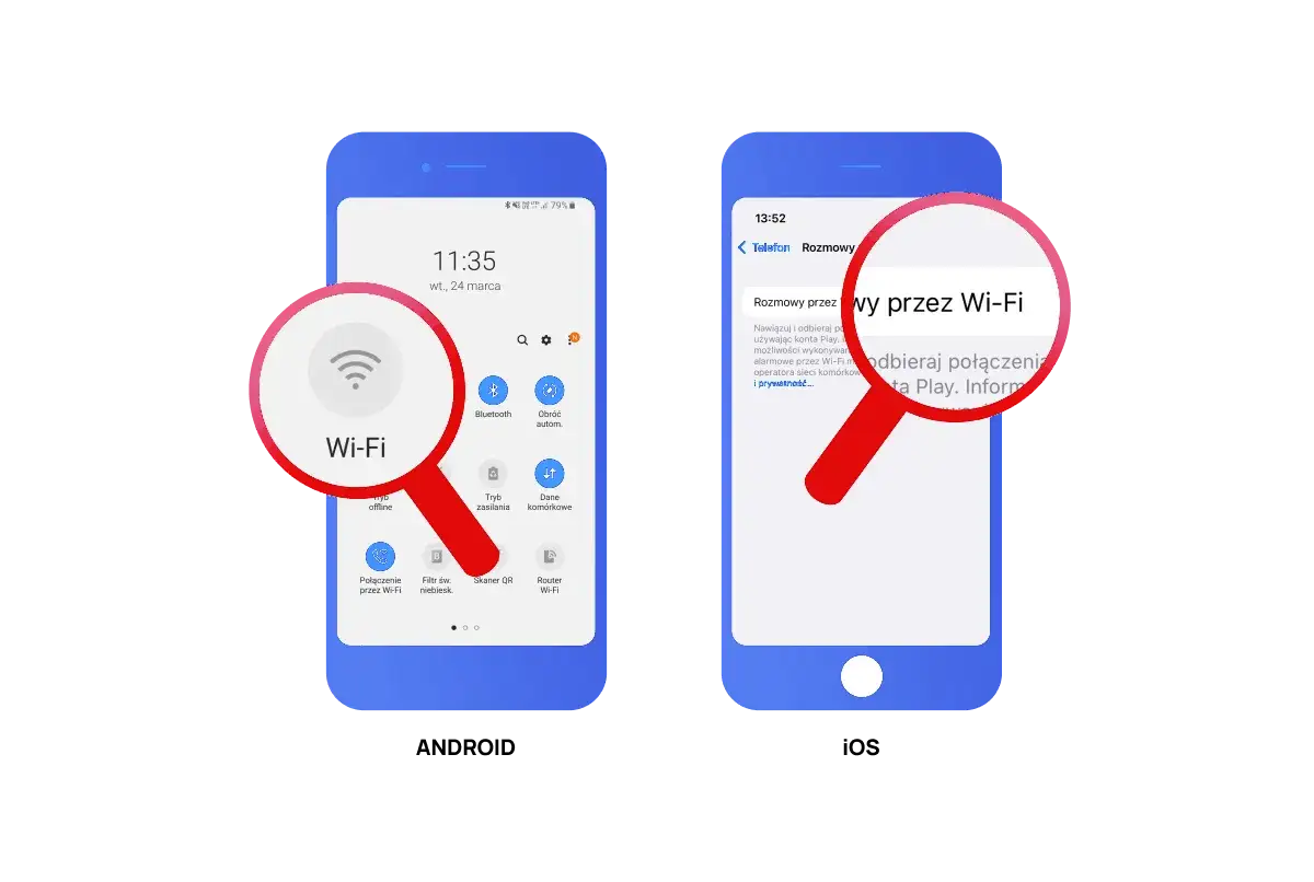 telefon z problemami wifi calling